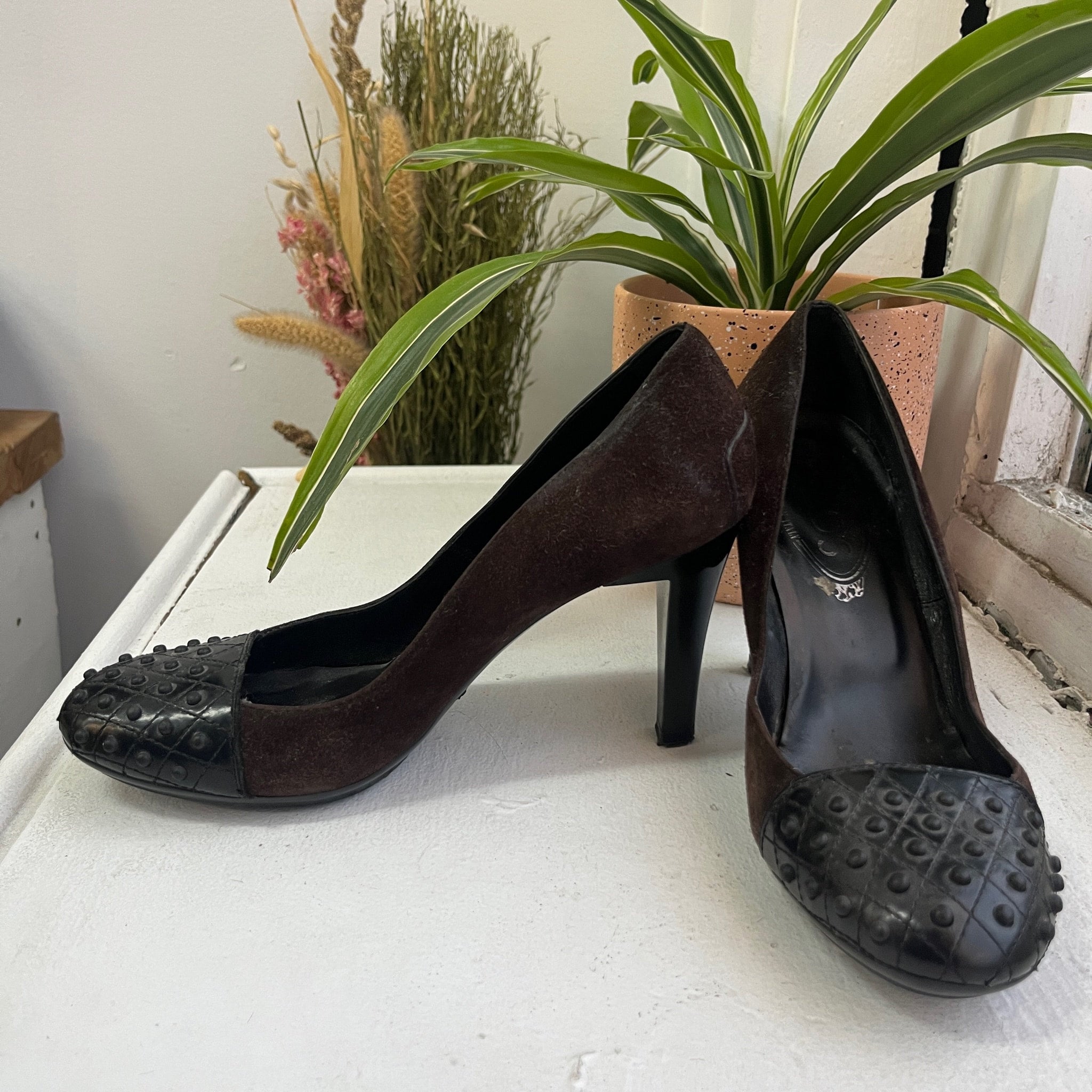 Tods suede pumps cheap